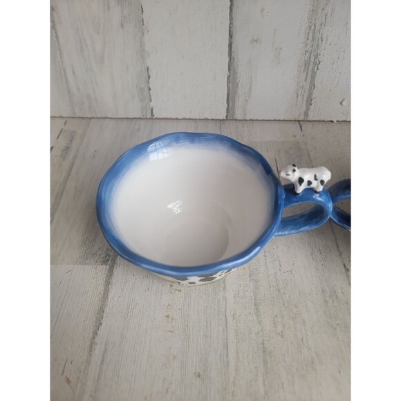 Gevalia farm cow soup bowl set unique home decor - Picture 3 of 8